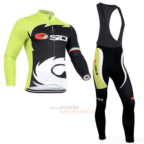 Rock Racing SIDI Langarmtrikot 2019 und Lange Tragerhose Shwarz Grun